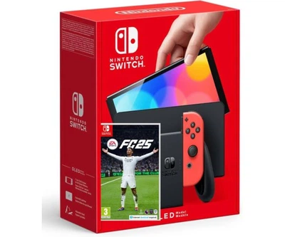 Игровая консоль Nintendo Switch (OLED model) Neon Blue-Red + Игра EA SPORTS FC 25 (русская версия)