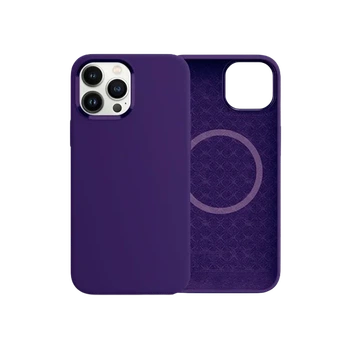 Чохол Comma для iPhone 15 Pro Max Magnetic Silicone Nature Series (Purple)