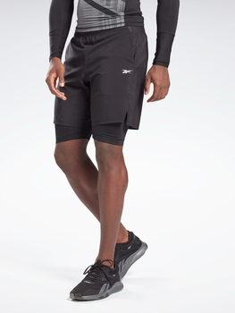 Спортивні шорти чоловічі Reebok Ts 2-In-1 Strength GL3115 XS Чорні (4064047850017)
