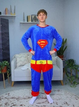 Піжама Кігурумі My Kigu Чоловіча Супермен Superman Синій розмір S 144-155 см (21079411)