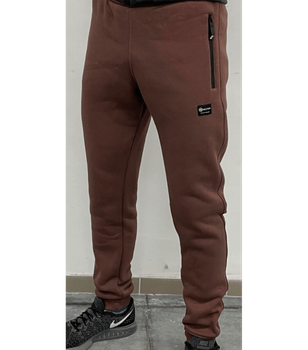 Теплые штаны на манжетах больших размеров - HECTOR - 30712 - 3XL - Коричневый