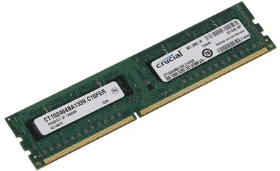 Оперативная память 8 ГБ, DDR3, для ПК, Crucial (1333 МГц, 1.5 В, CL9, CT102464BA1339.C16FED) Б/У