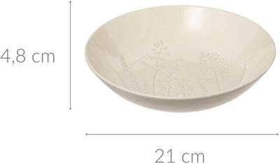 Talerz do zupy Secret de Gourmet Elsa głęboki kamionka ze wzórem polnych kwiatów 21 cm (3560232675577)