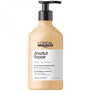 Шампунь L'OREAL PROFESSIONNEL ABSOLUT REPAIR GOLD QUINOA + PROTEIN Instant Resurfacing Shampoo 500мл.
