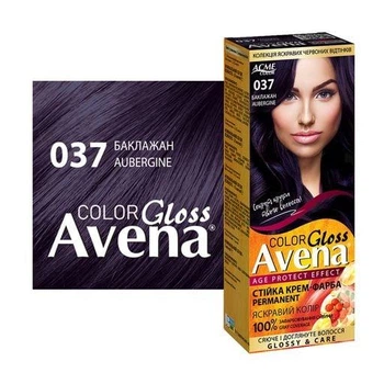Cтойкая крем-краска для волос Acme Color Avena Gloss Color 037 Баклажан 133 мл