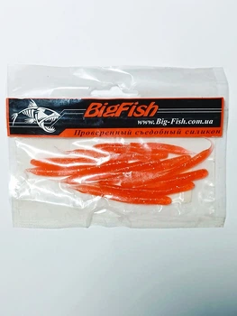 Силікон їстівний Big fish Sexy Worm 3" col. Малина 10шт/уп