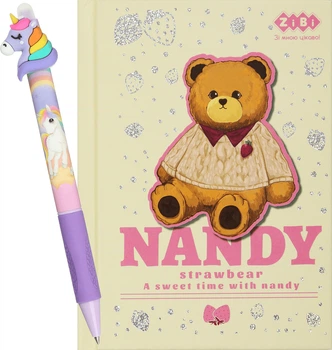 Набор Блокнот ZiBi Bear Toy + Гелевая ручка Unicorn Пиши-Стирай (ZB.12721-28.2)