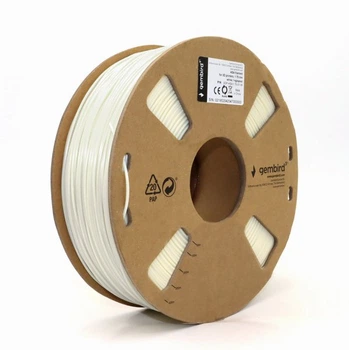 Филамент для 3D-принтера Gembird white 1.75 мм 1 кг (8716309129527)