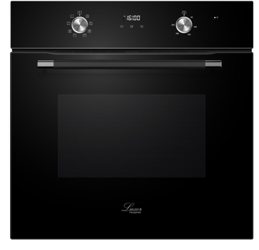 Духова шафа електрична Luxor FR 929 BK OR + 3 скла у двері чорне скло, чорний