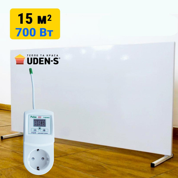 Металлокерамический обогреватель UDEN-S 700 Вт панель с терморегулятором и ножками-стойками