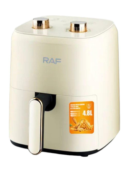 Аерофритниця на 4,8 л для смаження без масла Air Fryer RAF R.5237 1800W з таймером Біла