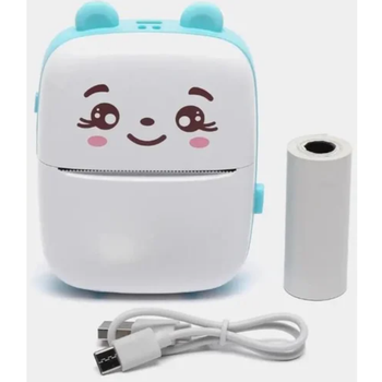 Ручний принтер дитячий Hand Mini Printer у виді кішечки, кишеньковий принтер ABC