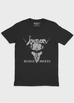 Чоловіча футболка MODNO з рок принтом "Venom" XXL Чорний (TS001-5-BL-004-2-501-M)
