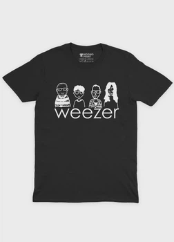 Чоловіча футболка MODNO з рок принтом "Weezer" S Чорний (TS001-5-BL-004-2-502-M)