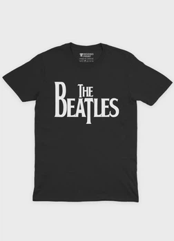Чоловіча футболка MODNO з рок принтом "The Beatles" XL Чорний (TS001-5-BL-004-2-473-M)