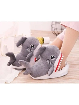 Капці Кігурумі Акула My Kigu Домашні Сірі Дитячі для хлопчика М'які Плюшеві 35-41 (3301341)