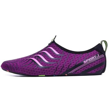 Обувь для пляжа и кораллов аквашузы Diving shoes фиолетовый с розовым плоская подошва 36-37 ( 23,5 см ) 204