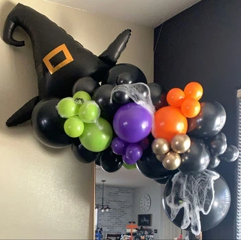Облачко Из Воздушных Шаров Шляпа Ведьмы Halloween