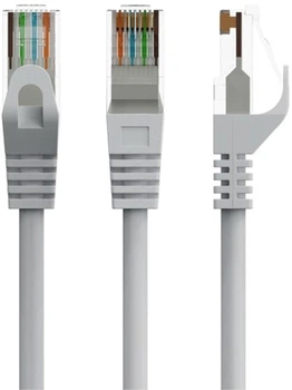 Патч корд Cablexpert CAT6 UTP 1 м Серый (PP6U-CU-1M)