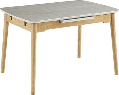 Стол обеденный керамический Vetro Mebel TM-76 Травертин матовый/дуб (TM-76-travertin/oak)