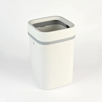 Ведро для мусора MBM HOME без крышки BIN-25 15L WHITE/GRAY бело-серое