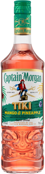 Алкогольний напій на основі Карибського рому Captain Morgan Tiki Mango+Pineapple 0.7 л 25% (5000281060941)