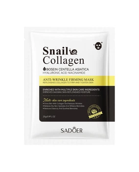 Тканевая маска с муцином улитки Sadoer Snail Collagen Anti-Wrinkle Firming Mask