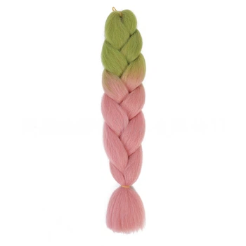 Канекалон Jumbo Braid омбре різнокольорова коса три кольори довжина 60 см Вага 100 грам Термостійкий В105