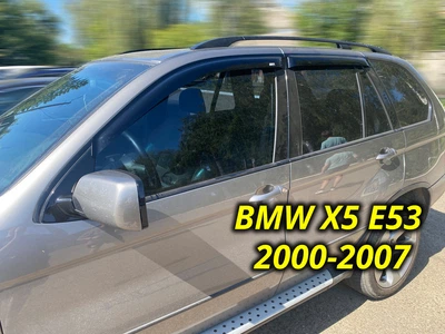 Дефлектори вікон (вітровики) для BMW X5 E53 2000-2007 накладні (DEFL) Q2