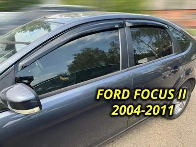Дефлектори вікон (вітровики) для Ford Focus II 2004-2011 Sedan/HB накладні (DEFL) Q2