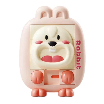 Игрушка Головоломка Rabbit 14 см Розовый 3D Пазл Зайчик (01030)