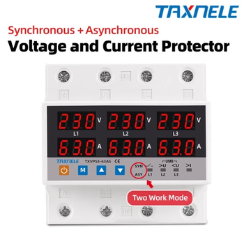 Трифазне реле напруги TAXNELE 63А 220 V 3P+N