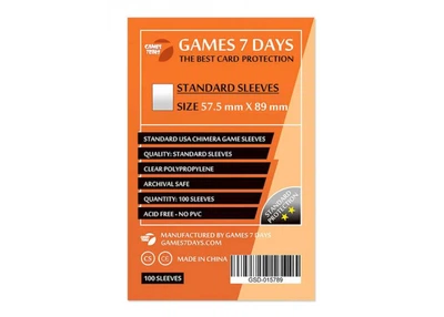 Протектори для карт Games7Days STANDART 100шт. Standart USA Chimera 57.5x89мм