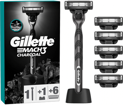 Maszynka do golenia dla mężczyzn Gillette Mach3 z 6 wymiennymi wkładami (8700216399807)