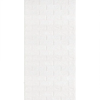 Самоклеюча 3D панель Sticker Wall під білу кирпич в рулоні 3080x700x3мм R001-3 (3DPanda-1393)