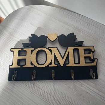 Ключниця ''Home'' 14х25 см Золото