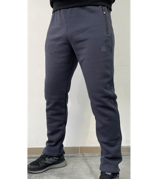 Теплые мужские штаны прямого кроя - HECTOR - 30711 - 3XL - Grey