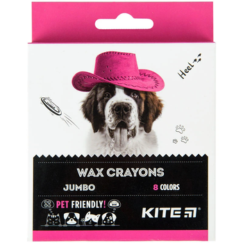 Крейда воскова 8 кольорів Kite Dogs Jumbo K22-076 4063276089113