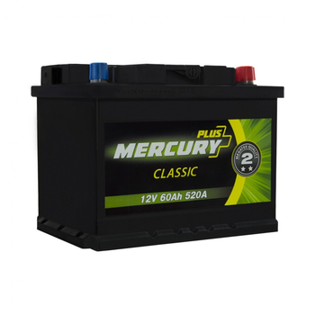 Аккумулятор автомобильный MERCURY battery CLASSIC Plus 60Ah (P47295)[73468]