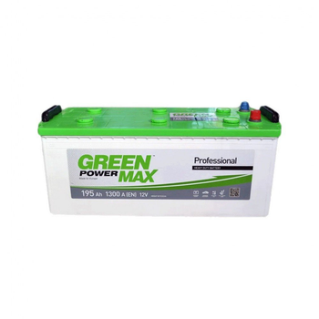 Акумулятор автомобільний GREEN POWER MAX 195Ah бокова(+/-) (1300EN) (22378)[50443]