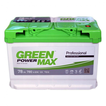 Аккумулятор автомобильный GREEN POWER MAX 78Ah Ев (-/+) (780EN) (22372)[50450]