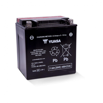 Аккумулятор автомобильный Yuasa 12V 31.6Ah High Performance MF VRLA Battery AGM (YIX30L-BS)[50388]