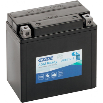 Акумулятор автомобільний EXIDE Ready AGM 9Ah (+/-) (120EN) (AGM12-9)[89595]