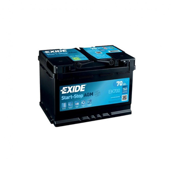 Акумулятор автомобільний EXIDE START-STOP AGM 70A (EK700)[50098]