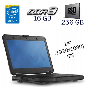 Защищенный ноутбук Dell Latitude Rugged 5404 / 14" (1920x1080) IPS / Intel Core i7-6600U (2 (4) ядра по 2.6 - 3.4 GHz) / 16 GB DDR3 / 256 GB SSD / Intel HD Graphics 520 / WebCam б/у