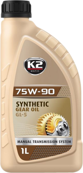 Масло трансмиссионное K2 SYNTHETIC GEAR OIL GL-5 75W-90 1 л (O5561E)