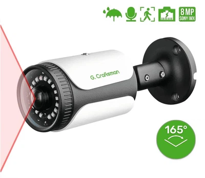 Широкоугольная 8MP IP PoE Камера видеонаблюдения SONY IMX415 G.Craftsman 1.7мм