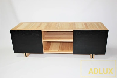 Тумба под аппаратуру Adlux Cocon TV-2 Black / Дуб