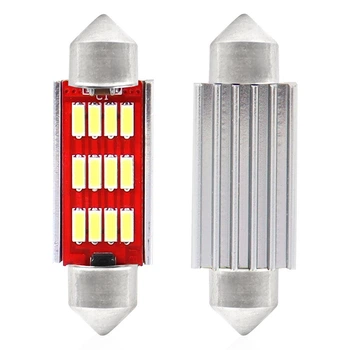 Лампа Led AMIO CANBUS 4014 12SMD Festoon C5W C10W C3W 41мм White 12V/24V 01289 (2шт.)