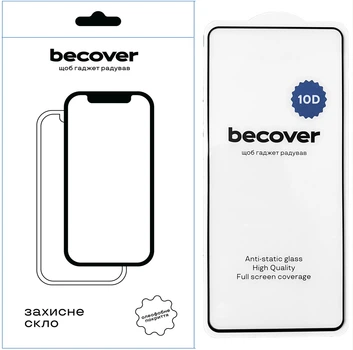 Захисне скло BeCover 10D для Motorola Moto G04/E14 Black (BC_711895)